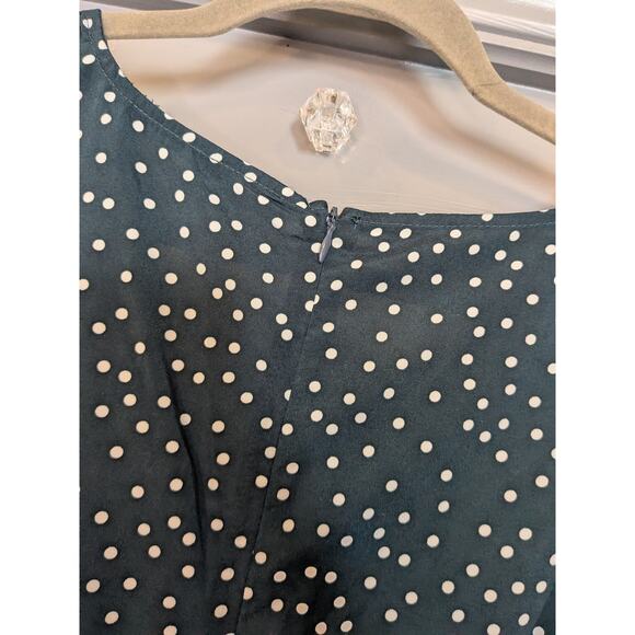 BLOOMCHIC Womens Plus Size 26 Jumpsuit Green White Polka Dots Pockets - Picture 7 of 7